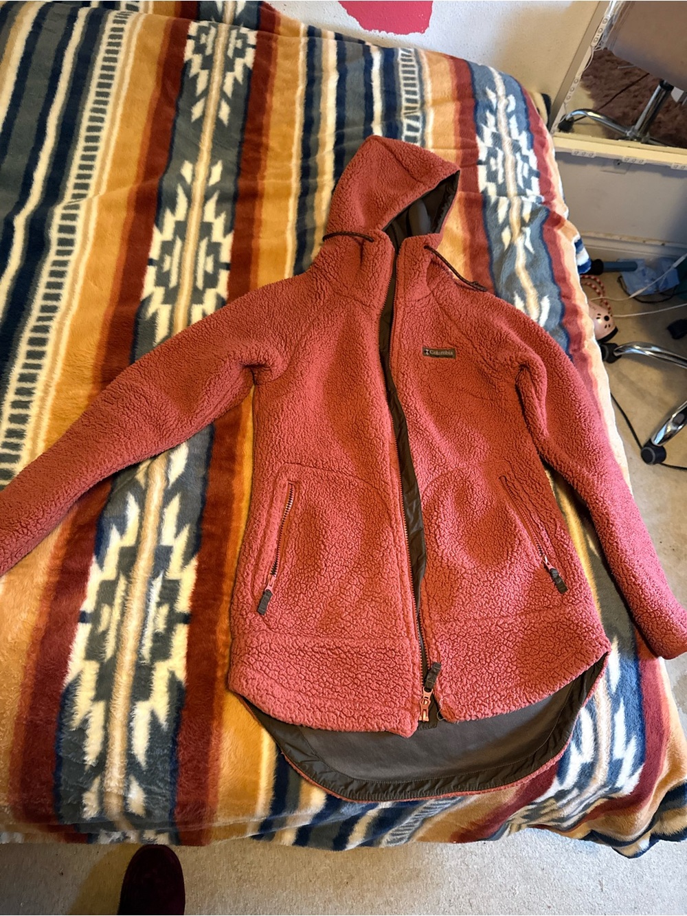 Columbia Women's Hooded Teddy Fleece Jacket in Dusty Rose
